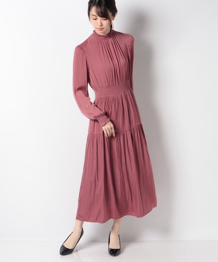 セール 55 Off Loulou Willoughby 割繊サテンシャーリングワンピース アルアバイル Allureville Magaseek