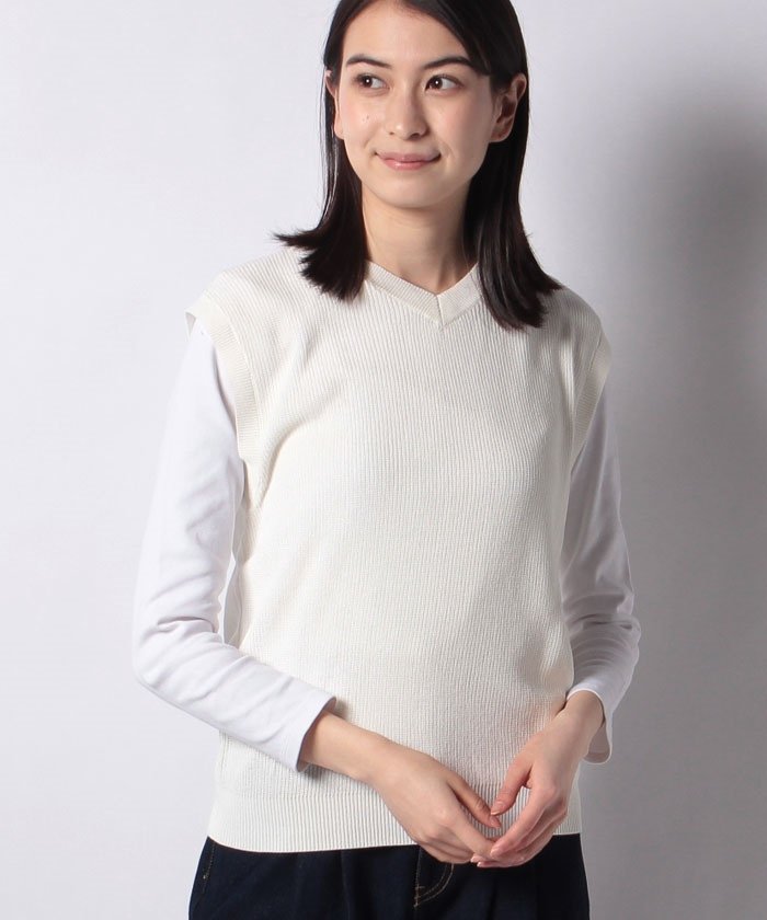 セール E Hyphen World Gallery イーハイフンワールドギャラリー バックリボンニットベスト Offprice Ec Offprice Ec Magaseek