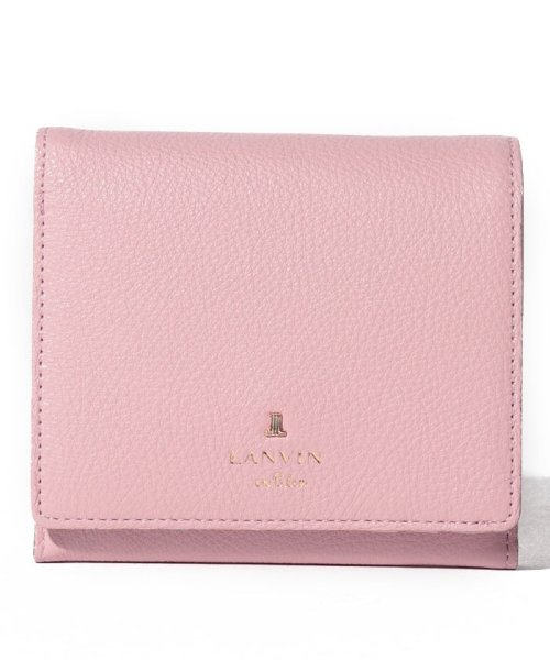 LANVIN en Bleu(BAG)(ランバンオンブルー（バッグ）)/メラニー 二つ折りBOX財布/ペールピンク