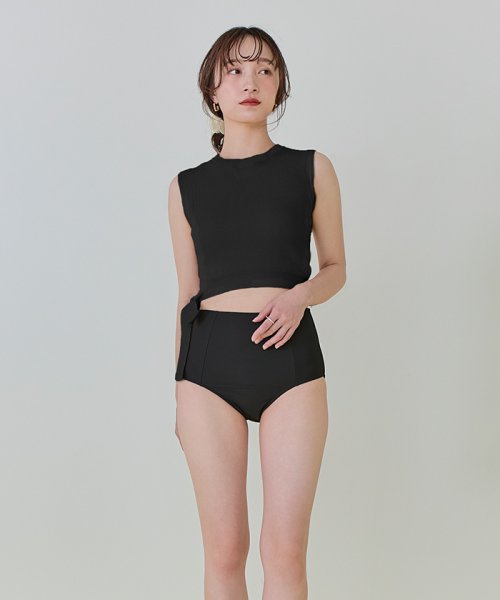 サイドリボンニット×ハイウエストビキニ/水着(503880111) シードレス(SEA DRESS) MAGASEEK seadress ニット水着 ニットビキニ
