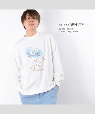 1111clothing/◆スケボー イラスト ビッグトレーナー◆ ビッグシルエット トレーナー メンズ オーバーサイズ トレーナー レディース スウェット 大きいサイズ ビッグトレーナ/503886459