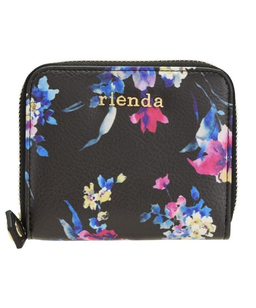 rienda(リエンダ)/【rienda】rienda リエンダ ラウンド ファスナー 二つ折り 折り財布/ブラック系