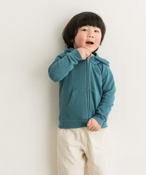 URBAN RESEARCH DOORS（Kids）(アーバンリサーチドアーズ（キッズ）)/OG裏毛ジップパーカー(KIDS)/ブルーグリーン