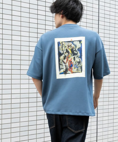 SENSE OF PLACE by URBAN RESEARCH(センスオブプレイス バイ アーバンリサーチ)/『別注』グラフィックアートTシャツ A/BLUE①