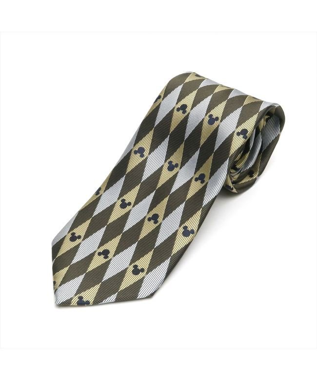 Disney ディズニー ネクタイ ブラウン系 ダイヤチェック柄 ブリックハウス Brickhouse Magaseek