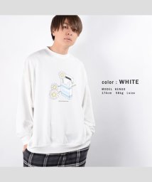 1111clothing/◆フラワーシガレット ビッグトレーナー◆ ビッグシルエット トレーナー メンズ オーバーサイズ トレーナー レディース スウェット 大きいサイズ ビッグトレーナ/503889823