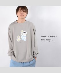 1111clothing/◆フラワーシガレット ビッグトレーナー◆ ビッグシルエット トレーナー メンズ オーバーサイズ トレーナー レディース スウェット 大きいサイズ ビッグトレーナ/503889823