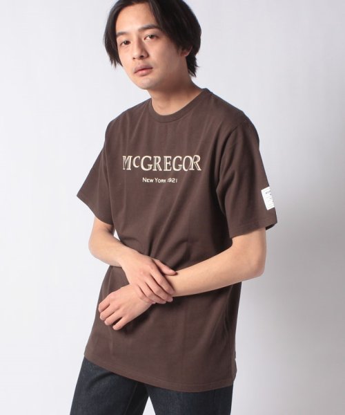 McGREGOR(マックレガー)/ロゴプリントTEE/ブラウン