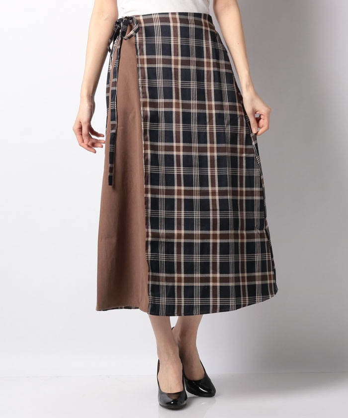 値下げ★アルチビオ のセットアップ　キャメルトップ＆前後異柄スカート⭐︎36 CIAOPANIC TYPY（チャオパニックティピー）の「フェードカラーチノI