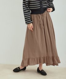 JAYRO(ジャイロ)/綿ローン裾切替スカート/チャイロ