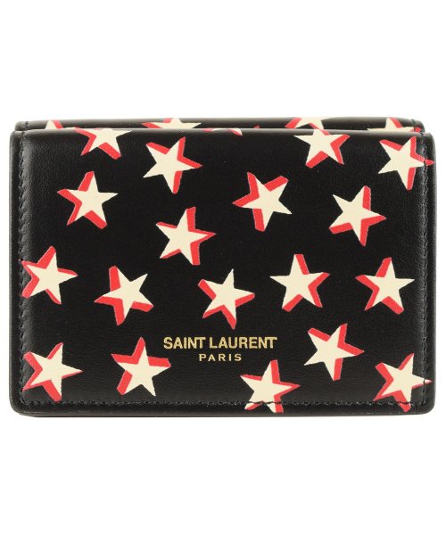 SAINT LAURENT(サンローランパリ)/【Saint Laurent(サンローラン)】SaintLaurent サンローラン 三つ折り 折財布/ブラックマルチ