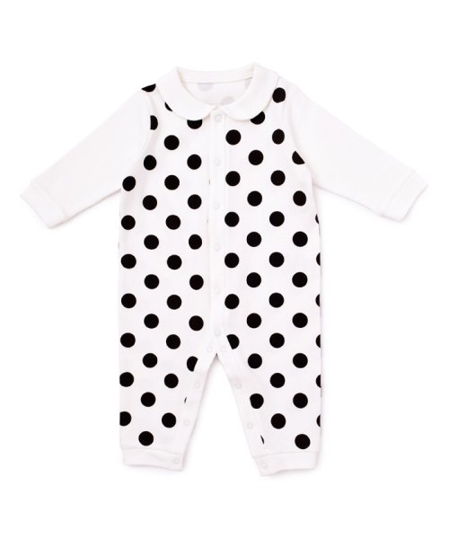 baby COLORFUL CANDY STYLE(ベビーカラフルキャンディスタイル)/カバーオール・ロンパース　polka dot large(white)/ホワイト
