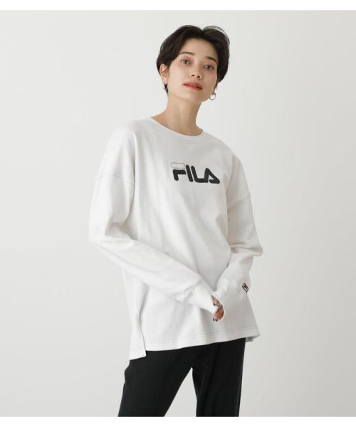 AZUL by moussy(アズールバイマウジー)/FILA×AZUL LOGO PRINT TEE/WHT