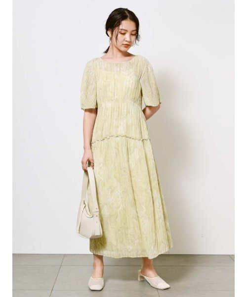 マーブルフラワープリーツワンピース スナイデル Snidel Magaseek