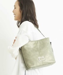 MK MICHEL KLEIN BAG(エムケーミッシェルクランバッグ)/【2WAY】スクエアトートバッグ/カーキ