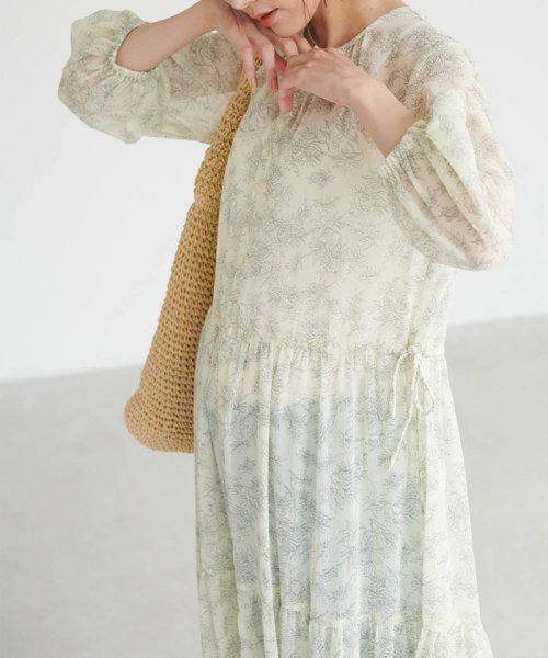 セール 線画タッチ花柄プリントワンピース ロペピクニック Rope Picnic Magaseek