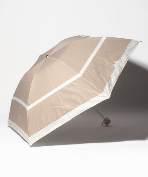 FURLA(フルラ)/FURLA（フルラ）晴雨兼用折りたたみ日傘　シャンブレー切り継ぎ/ホワイト