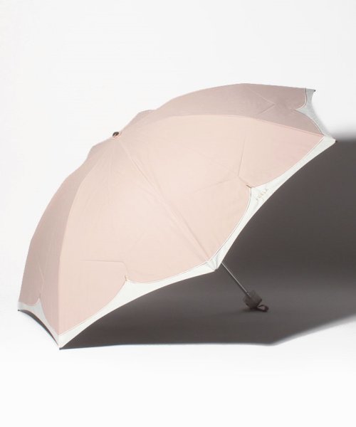 FURLA(フルラ)/FURLA（フルラ）晴雨兼用折りたたみ日傘　バイカラー切り継ぎ/ペールピンク