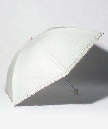 FURLA(フルラ)/FURLA（フルラ）晴雨兼用折りたたみ日傘　ハート刺繍/ホワイト