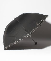 FURLA(フルラ)/FURLA（フルラ）晴雨兼用折りたたみ日傘　ハート刺繍/ブラック