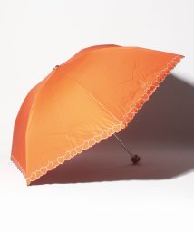 FURLA(フルラ)/FURLA（フルラ）晴雨兼用折りたたみ日傘　ハート刺繍/オレンジ
