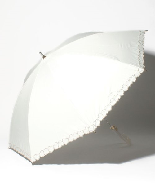 FURLA(フルラ)/FURLA（フルラ）晴雨兼用日傘　ハート刺繍/ホワイト