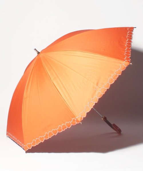 FURLA(フルラ)/FURLA（フルラ）晴雨兼用日傘　ハート刺繍/オレンジ