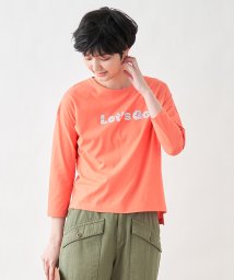 CARA　O　CRUZ(キャラ・オ・クルス)/メッセージTシャツ/オレンジ系