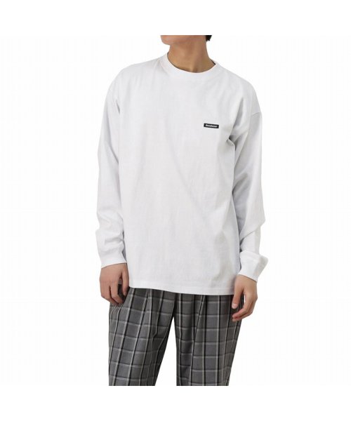 MAC HOUSE(men)(マックハウス（メンズ）)/グッドウェア 胸ボックスロゴビッグ長袖Tシャツ 2W7－11225/ホワイト