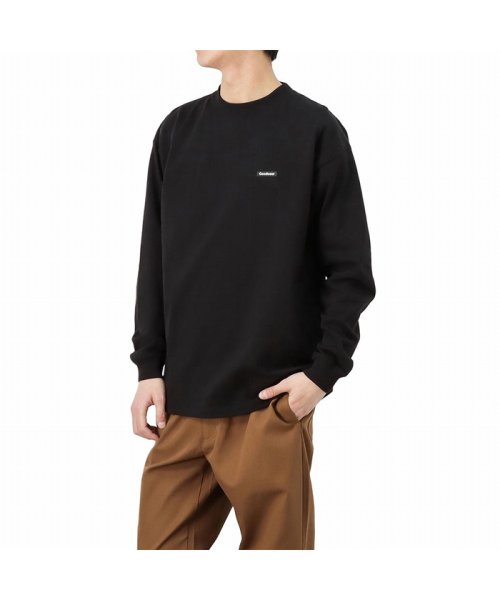 MAC HOUSE(men)(マックハウス（メンズ）)/グッドウェア 胸ボックスロゴビッグ長袖Tシャツ 2W7－11225/ブラック