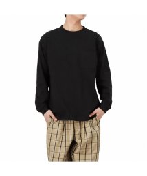 MAC HOUSE(men)(マックハウス（メンズ）)/グッドウェア ポケリブ付きビッグ長袖Tシャツ 2W7－5500－21SS/ブラック