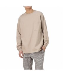 MAC HOUSE(men)(マックハウス（メンズ）)/グッドウェア ポケリブ付きビッグ長袖Tシャツ 2W7－5500－21SS/ベージュ