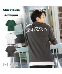 MAC HOUSE(men)(マックハウス（メンズ）)/KAPPA カッパ フェイクレイヤードクルーネックTシャツ F58291DM/チャコール