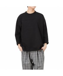 MAC HOUSE(men)(マックハウス（メンズ）)/グッドウェア ビッグフットボール7分袖Tシャツ 2W7－0505/ブラック