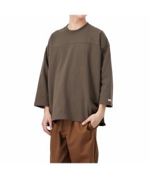 MAC HOUSE(men)(マックハウス（メンズ）)/グッドウェア ビッグフットボール7分袖Tシャツ 2W7－0505/ブラウン