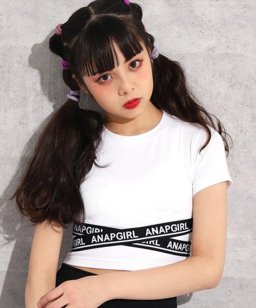 ミニネッククロスショート丈トップス アナップガール Anap Girl Magaseek