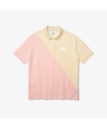 LACOSTELIVE MENS(ラコステライブ　メンズ)/LACOSTE L!VE バイカラールーズポロシャツ/アイボリー×ピンク