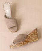 artemis by DIANA/レース柄ウェッジソールアシンメトリーミュール/503880480