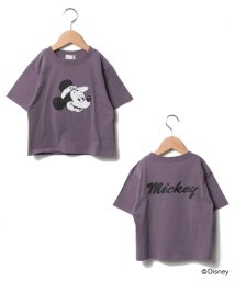 b-ROOM(ビールーム)/【DISNEY】ミッキーマウスデザインTシャツ（キャップ）/パープル