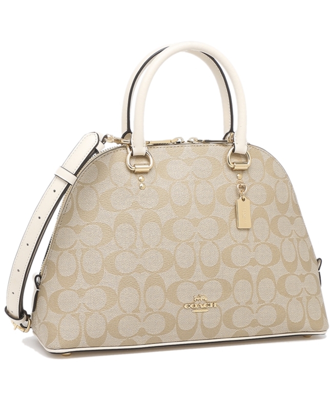 コーチ ハンドバッグ ショルダーバッグ アウトレット シグネチャー ベージュ ホワイト レディース COACH 2558 IMDQC
