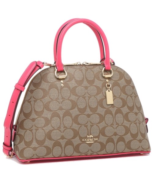 セール コーチ ハンドバッグ ショルダーバッグ アウトレット シグネチャー ベージュ ピンク レディース Coach 2558 Imqou コーチ Coach Magaseek