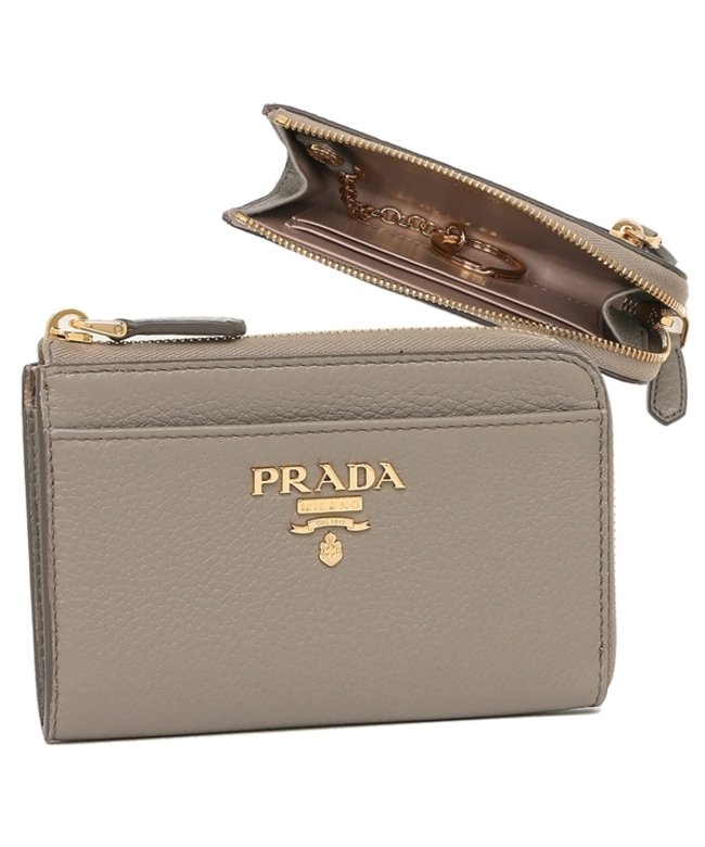 セール プラダ キーケース コインケース ダイノカラー グレー ベージュ レディース Prada 1pp122 2bg5 F01ov プラダ Prada Magaseek