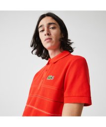 LACOSTE Mens(ラコステ　メンズ)/切り替えピンボーダーオーガニックコットンポロシャツ/レッド