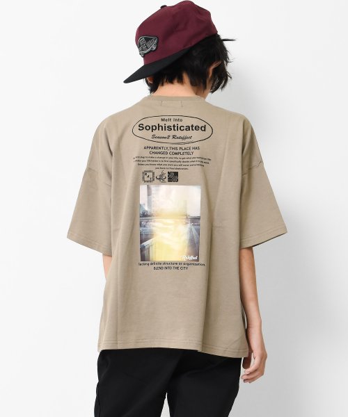 RAT EFFECT(ラット エフェクト)/SOPHISTICATED ビッグTシャツ/ベージュ