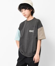 RAT EFFECT(ラット エフェクト)/ロゴポケット付きビッグTシャツ/チャコールグレー