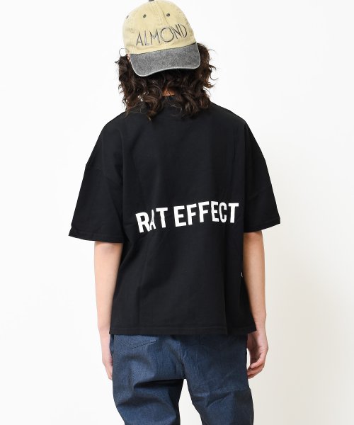 RAT EFFECT(ラット エフェクト)/バックプリントビッグTシャツ/ブラック