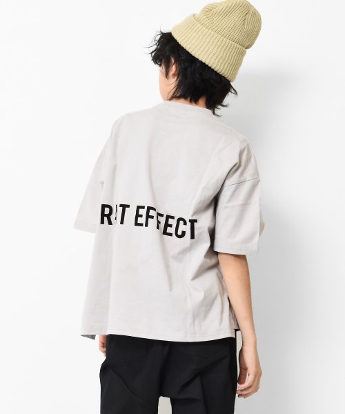 RAT EFFECT(ラット エフェクト)/バックプリントビッグTシャツ/ライトグレー