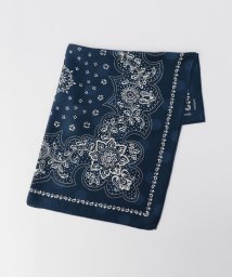 FREDY&GLOSTER(フレディアンドグロスター)/【ORCIVAL×manipuri/オーシバル×マニプリ】SILK SCARF Bandana/ネイビー系3