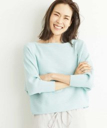 MICHEL KLEIN(ミッシェルクラン)/【WEB限定カラー/洗える】ホールガーメントドルマンスリーブニット/ミントブルー