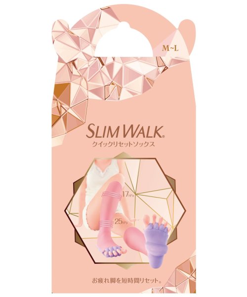 SLIM WALK(スリムウォーク)/スリムウォーク クイックリセットソックス ピンク＆パープル M－L/その他